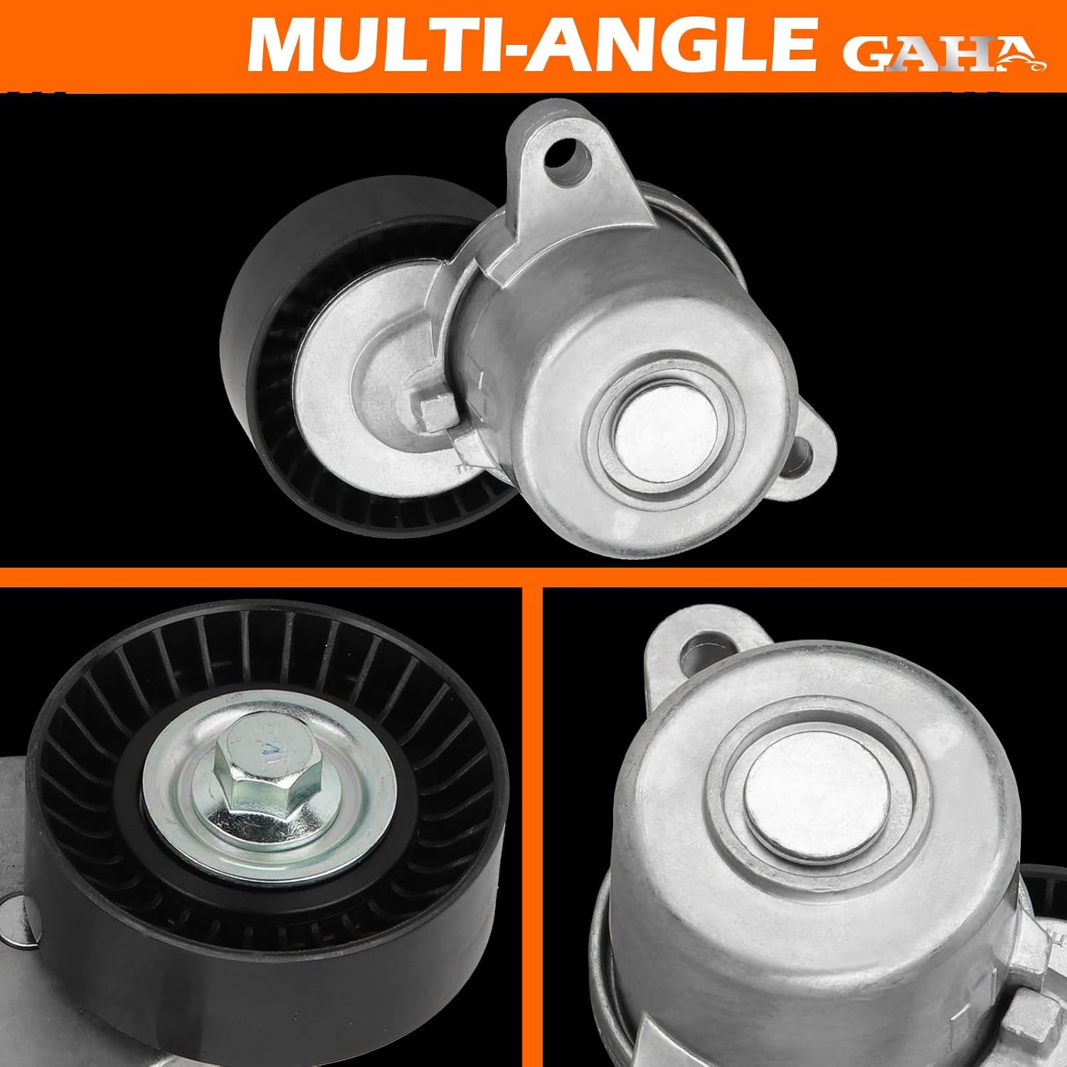 GAHA 3R3E6B209EE Belt Tensioner Assembly with Pully, Compatible for Ford 2011-2017 F-150/ Mustang, 2015-2018 Transit-250/350/350 HD/Expedition, for Lincoln: 2015-2017 Navigator, Replace# 89655, 39221