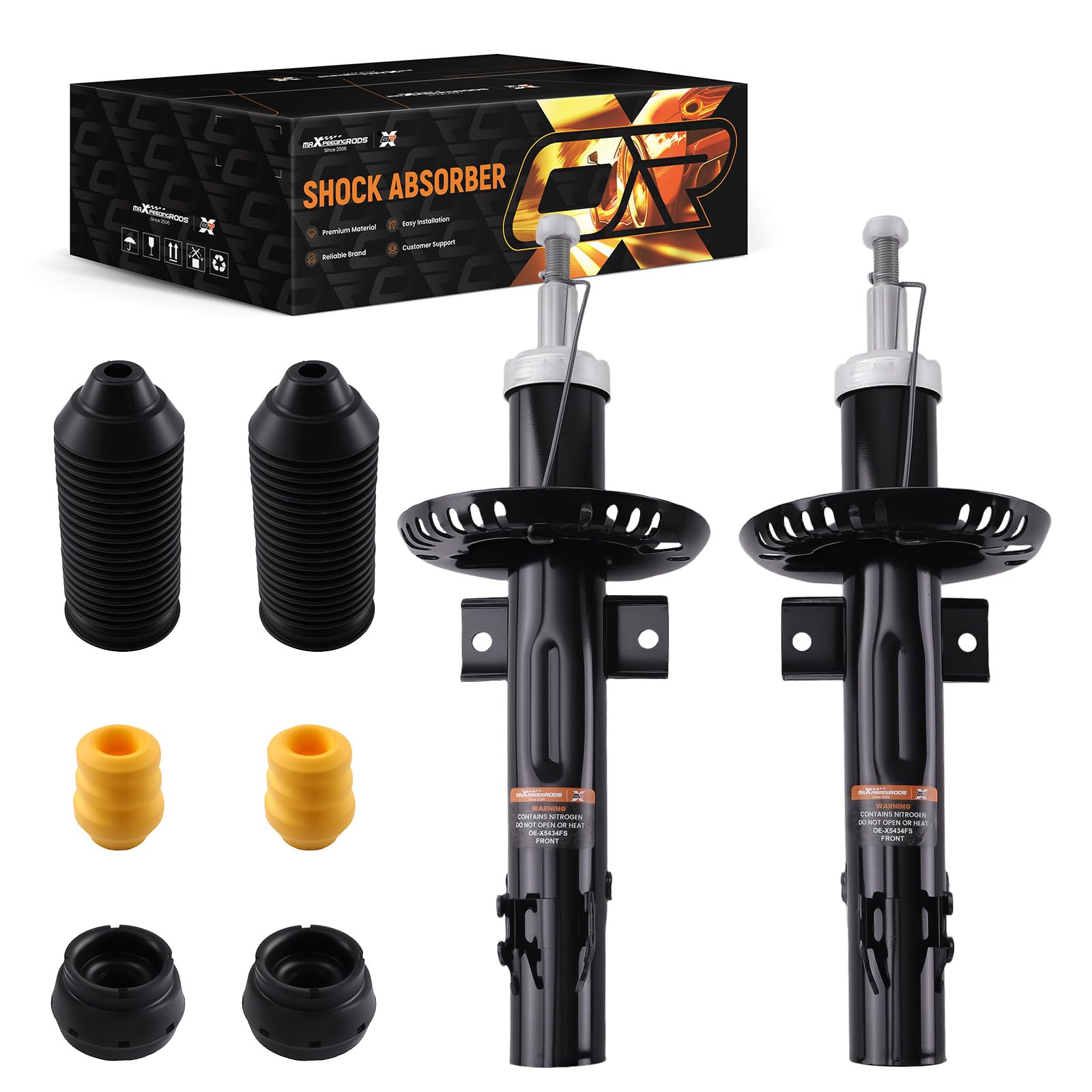 maXpeedingrods Kit d'amortisseurs et jambes de force – Avant gauche et droit – pour Seat Toledo & Ibiza, Audi A1, VW Polo – 339741, 1J0412331, 357413175A