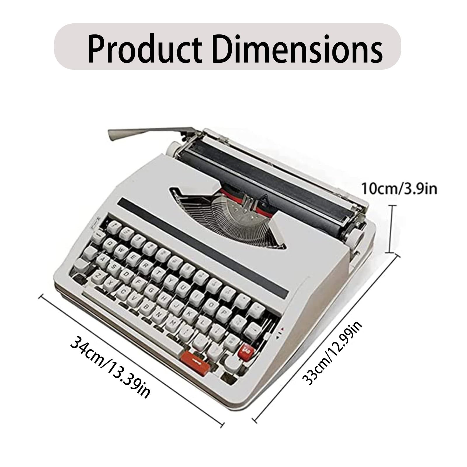 Macchina da Scrivere Meccanica Portatile Tradizionale Vecchio Stile, Macchina da Scrivere Manuale, la Scelta Migliore per un Insegnamento Immersivo Della Digitazione Basato su Principi Meccanici.