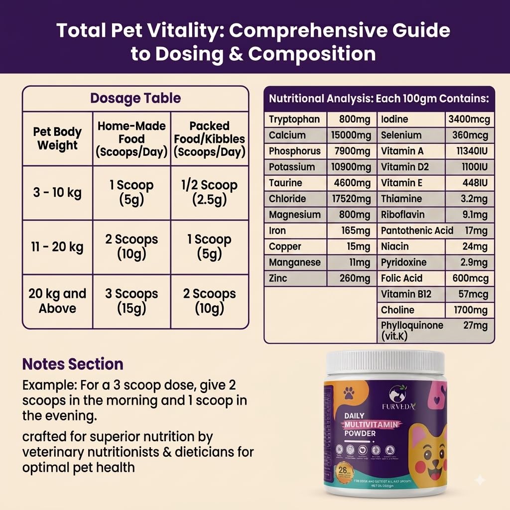 PETS HEALTH CART Advance Formula to Support for Pet Health, Strong Bones & Shiny Coat with the Goodness of 26 Vital Nutrients, Vitamins, Minerals and Amino Acids 3