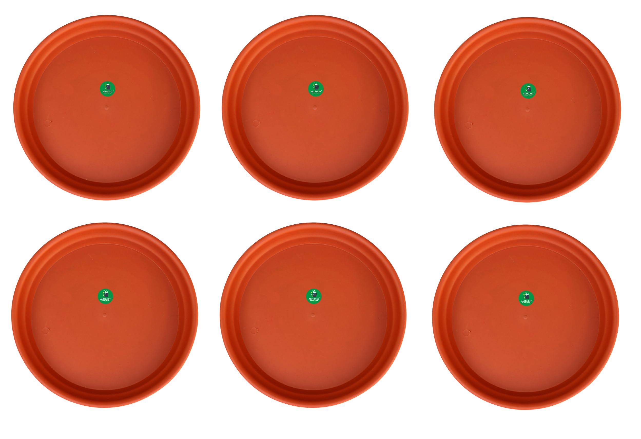 ALTRUIST UV Treated Round Bottom Tray (Plate/Saucer) Size 16 Inch Round Plastic Pot - Pack of 6 (Terracotta Color) - PL-20 (B09NBVJJRF) Amazon Price History, Amazon Price Tracker