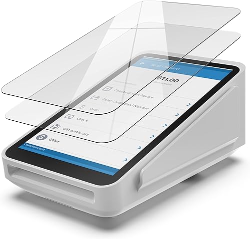 magglass Paquete de 2 protectores de pantalla de terminal cuadrado ultra resistentes a los arañazos 2 vidrios templados endurecidos