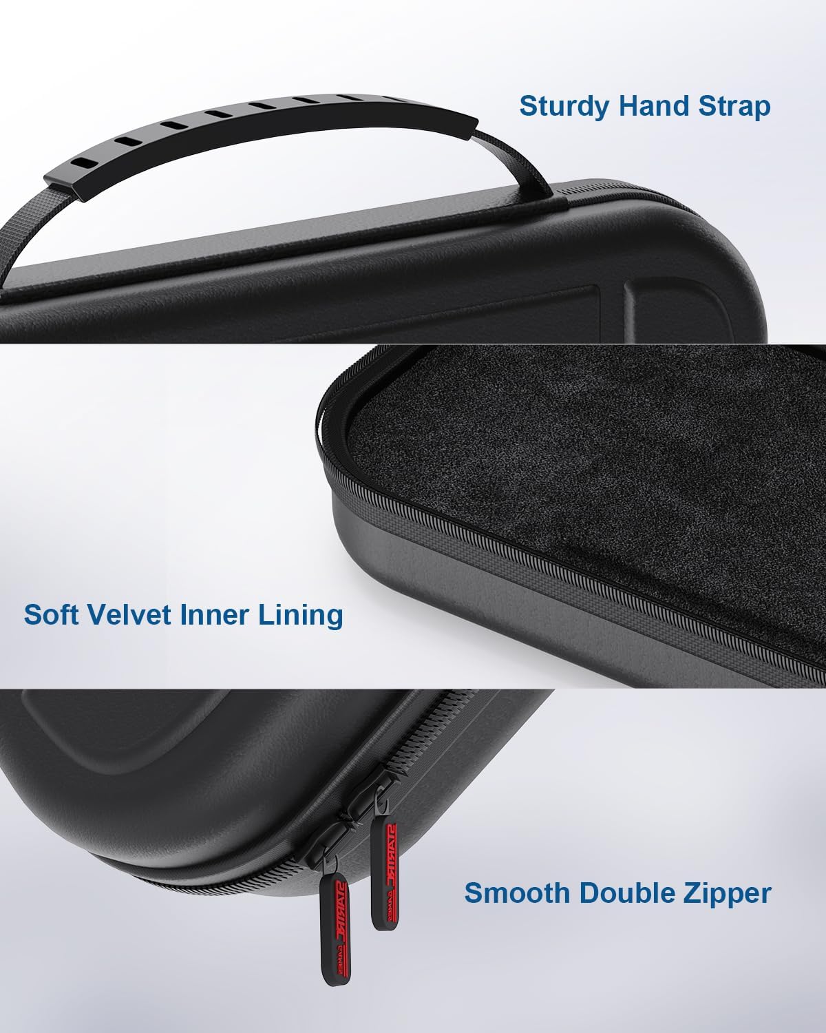 Switch 2 Carrying Case for Nintendo Switch 2 (2025), Hard Shell Travel Carry Case with Pockets for Accessories and Games, Protective Travel Bag for Switch Holds 10 Game Cartridge Black - Image 3