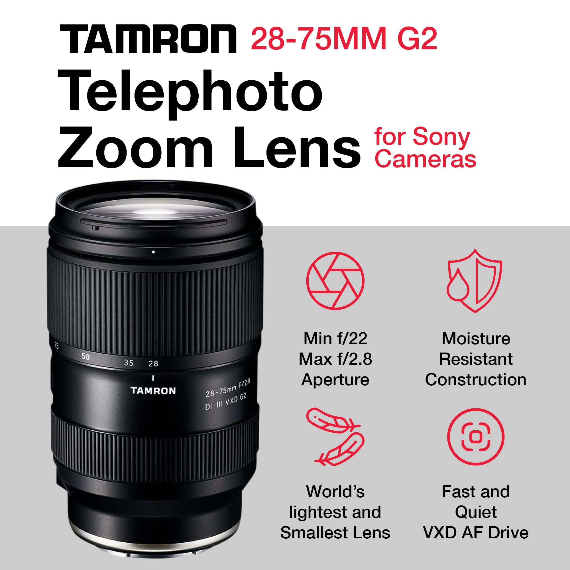 Buy Tamron 28-75mm F/2.8 Di III VXD G2 Lens for Sony E Mount