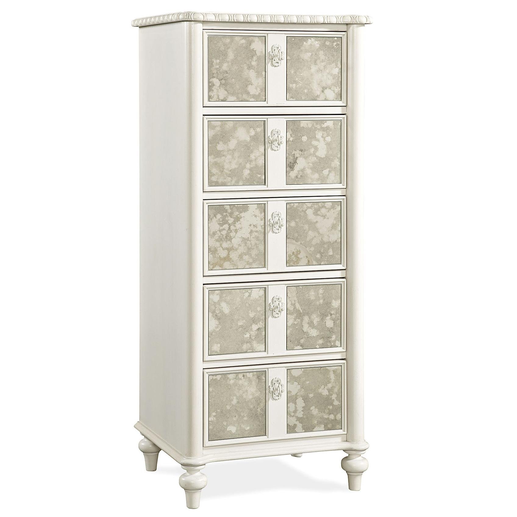 Smartstuff Bellamy Tall 5 Drawer Chest in Daisy White