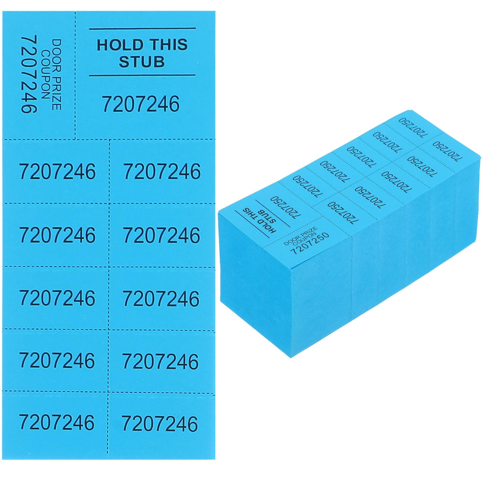 Kosiz 1000 Sheets Raffle Tickets with 10 Bid Numbers Per Sheet Colored Raffle Tickets Sheets for Chinese Auction Basket Auction Silent Auction Classroom School Church Events (Lake Blue)