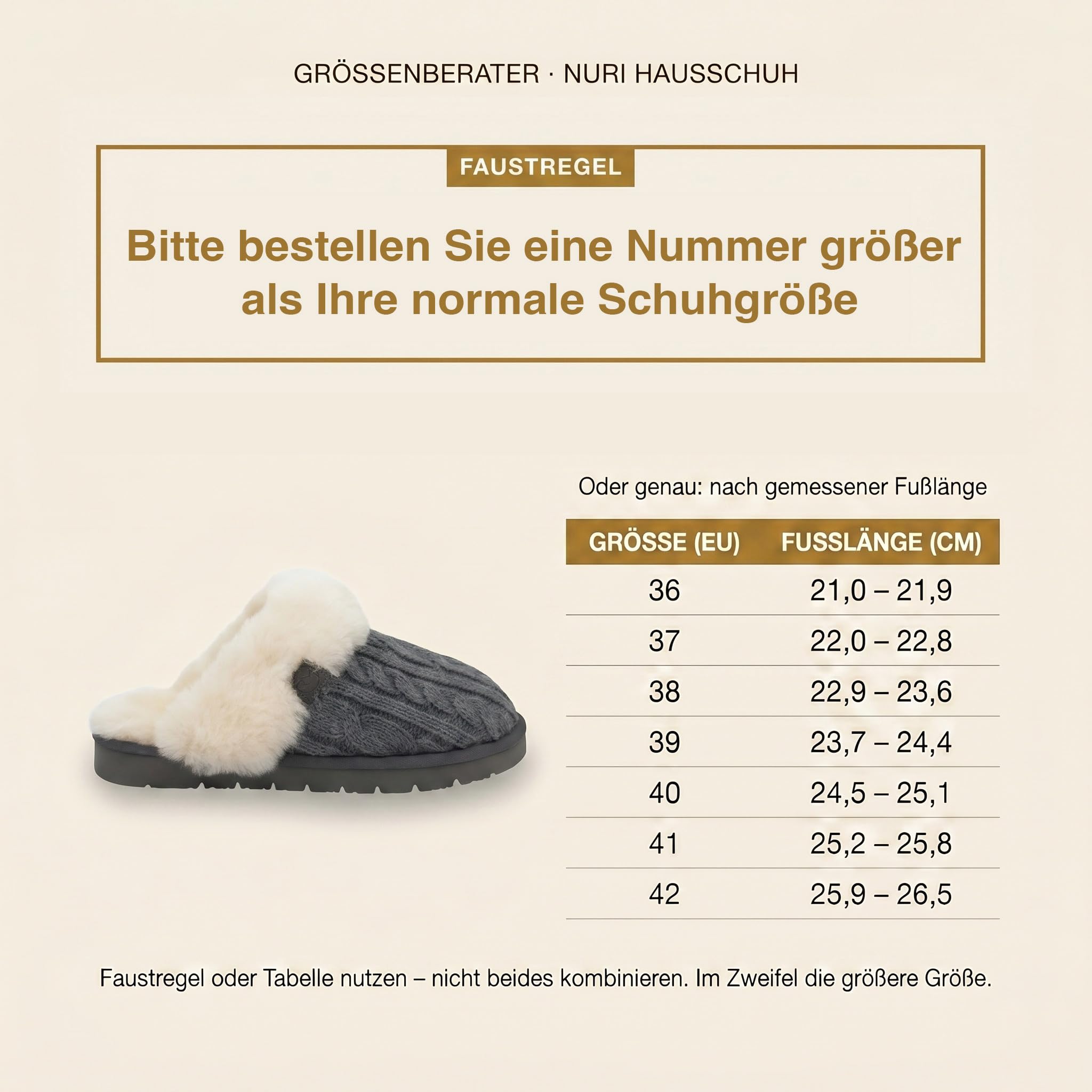 Rohn Moden Lammfell Hausschuhe Damen – Nuri – Warme Hausschuhe Damen mit Schaffell & rutschfester EVA-Sohle – Winter Pantoffeln für zuhause – Slipper gefüttert - Grau