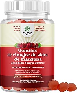 Gomitas ACV de Vinagre de Sidra de Manzana – Gomitas ACV Suplemento de Energético Natural con la Madre para la Limpieza del Cuerpo, Apoyo Inmunológico y Salud Intestinal – Vinagra de Sidra de Manzana con la Madre con Vitamina B12 y Raíz de Betabel.