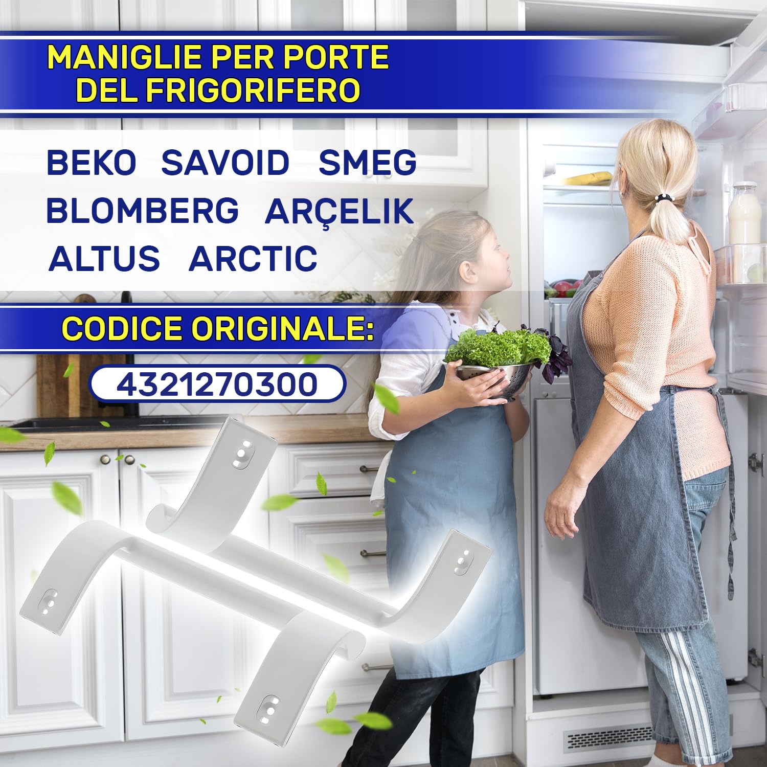 Kühlschrank Griff 215mm - 2 Stück Für Beko, Indesit, Whirlpool