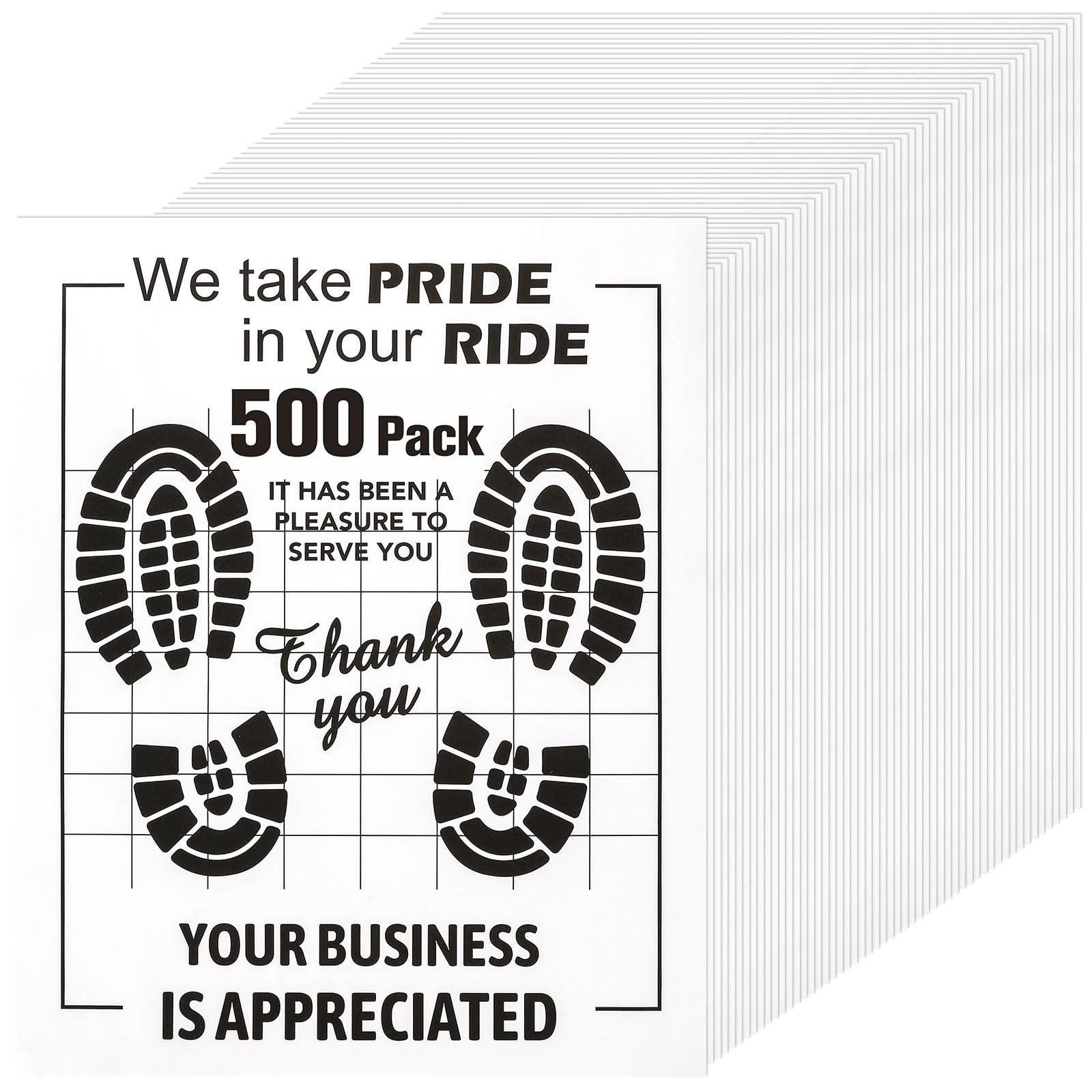 500 Pcs Paper Floor Mats for Cars, 16"x20" Disposable Car Floor Mats