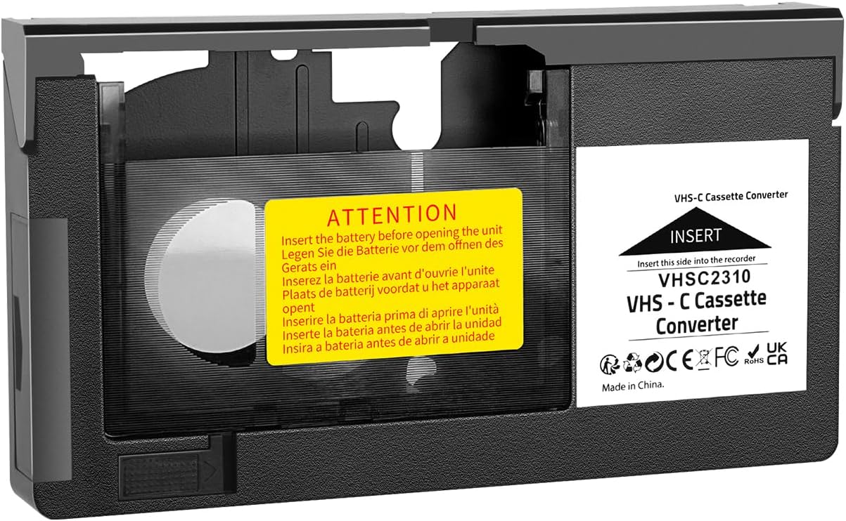 VHSC Motorized Cassette Adapter Play Camcorder Tapes ON