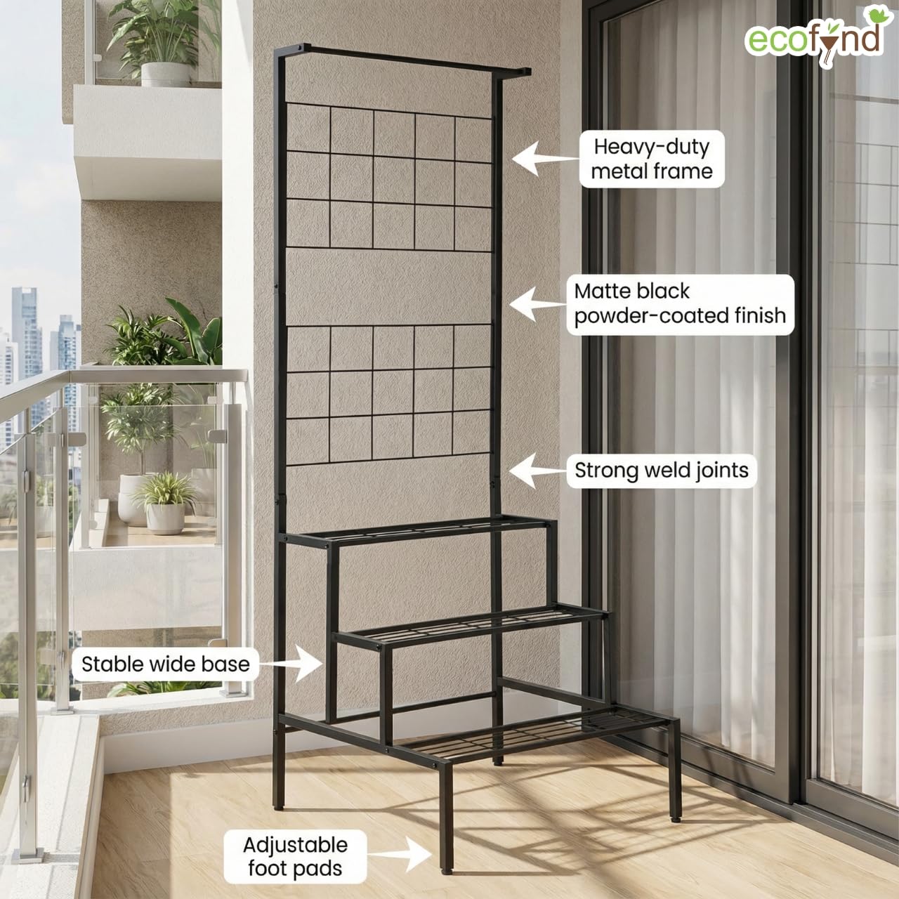 Bloom Plant Stand - Outdoor & Indoor Metal Stand -2