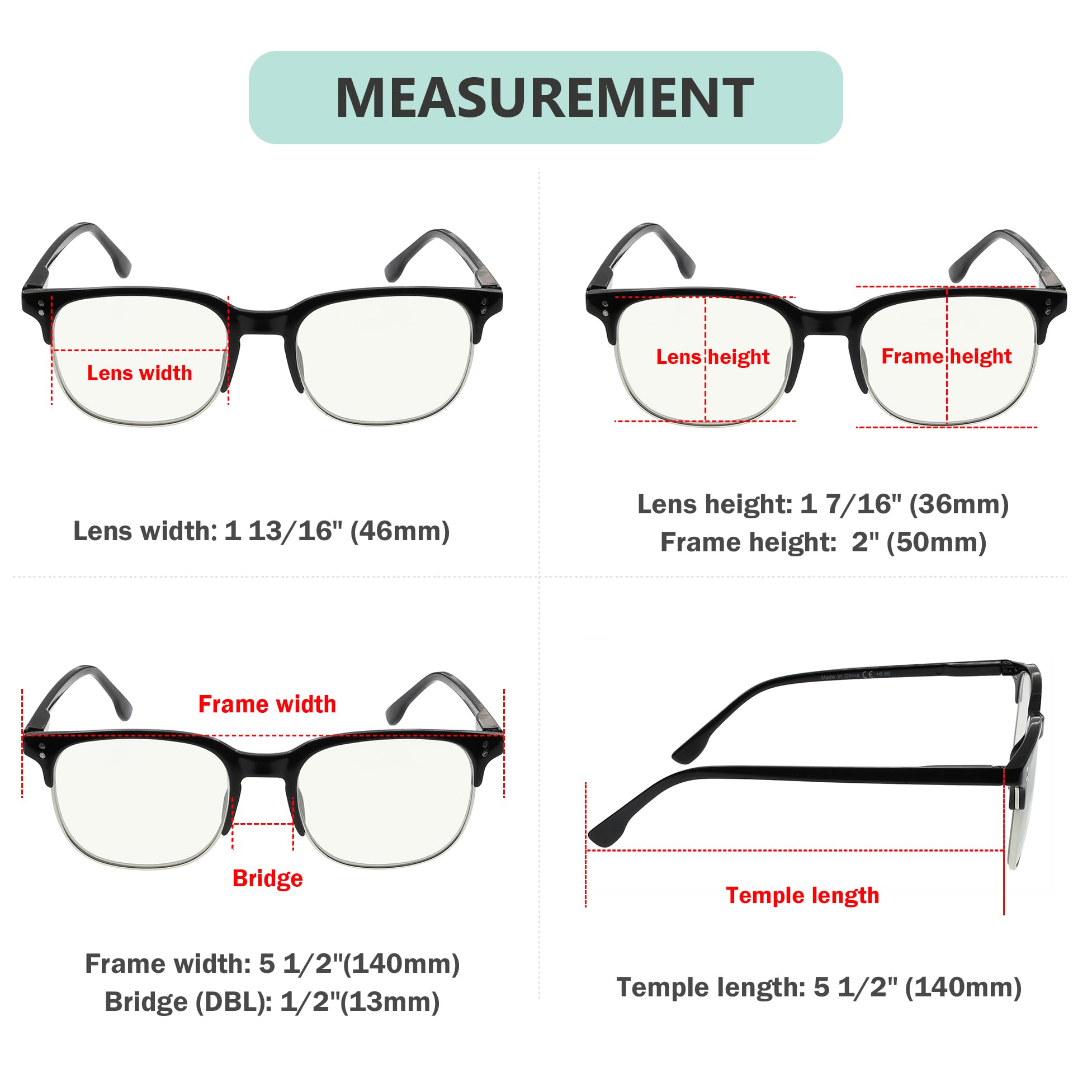 Eyekepper 4-Pack Progressiver Multifokus Lesebrille Blaues Licht blockieren für Damen Herren Keine Linie Multifokale Lesebrillen