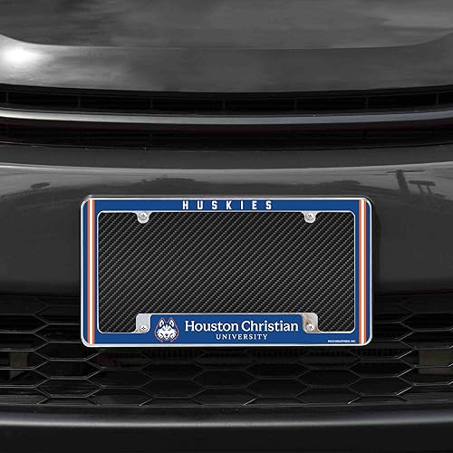 Miniatura 183 de Rico Industries Marco de matrícula estándar de la NCAA de 12 x 6 pulgadas, cromado para automóvil, camión, SUV (G-H-I-J-K escuelas)