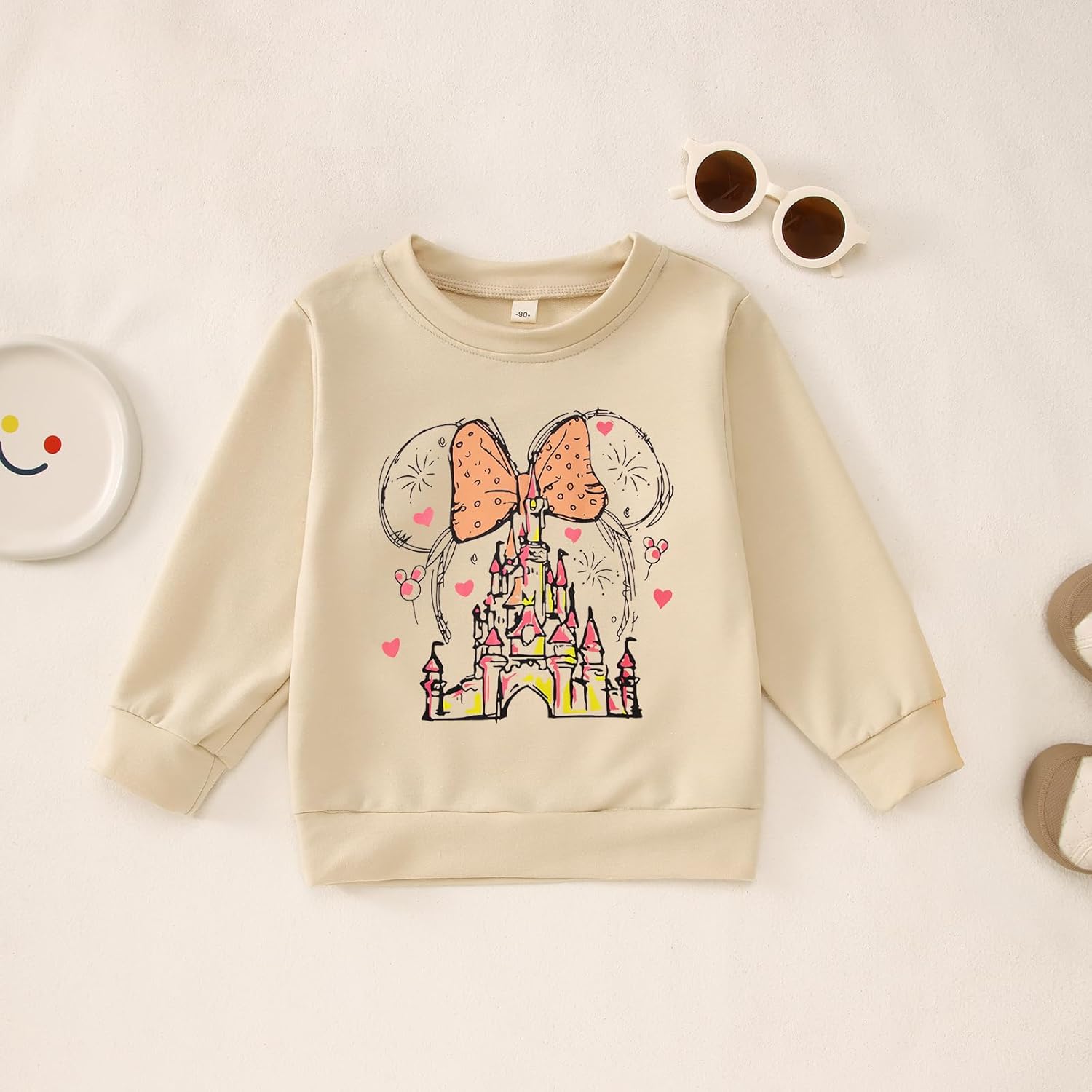CM C&M WODRO Toddler Baby Girl Magic Kingdom Castle Sweatshirt Fairy Tale Magical Bow Pullover Shirt Kids Fall Winter Outfit - Image 5