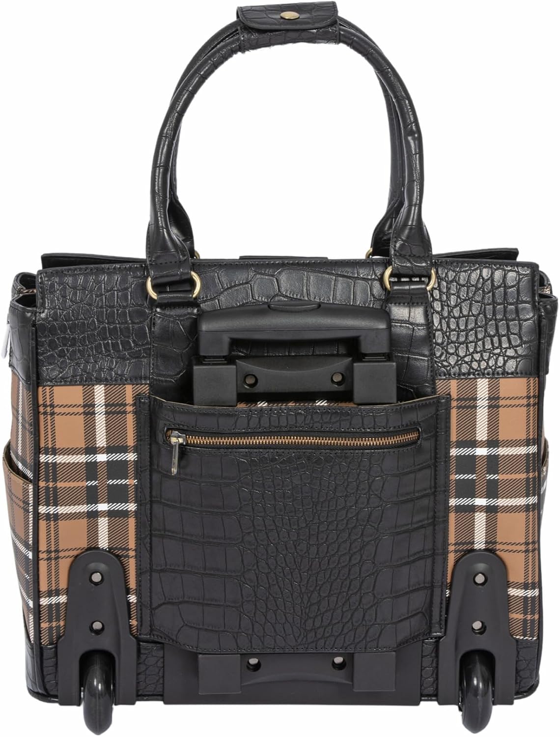 JKM & Company Rolling Laptop Bag for Women | Designer Wheeled Briefcase | Fits 13-17" Laptops | Office Travel Computer Case