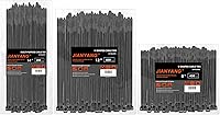 JIANYANG Zip Ties 1000 Pack Assorted 8" 12" 14" 100LB Heavy Duty Nylon Cable Ties - Patented Double-Sided Toothed UV-Resistant for Indoor Outdoor Use