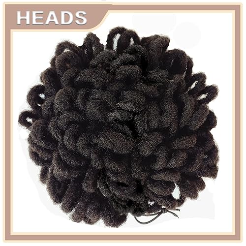 Miniatura 3 de Liliyab DreadLocks Chignons Afro High Puff - Cola de caballo con cordón para coleta, extensiones de pelo sintético con clip, cola de caballo para