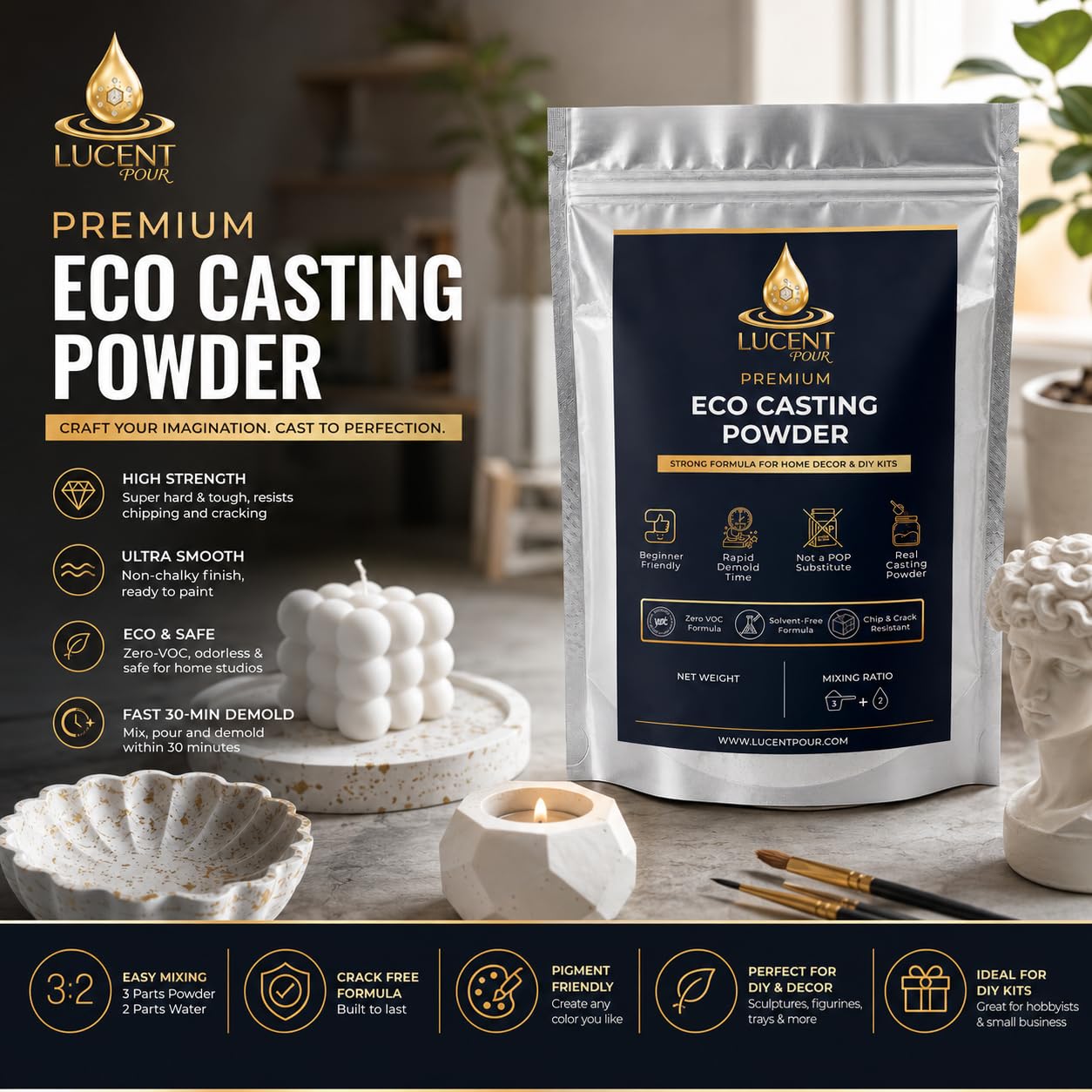 Premium Eco-Resin Casting Powder - Smooth Finish -5