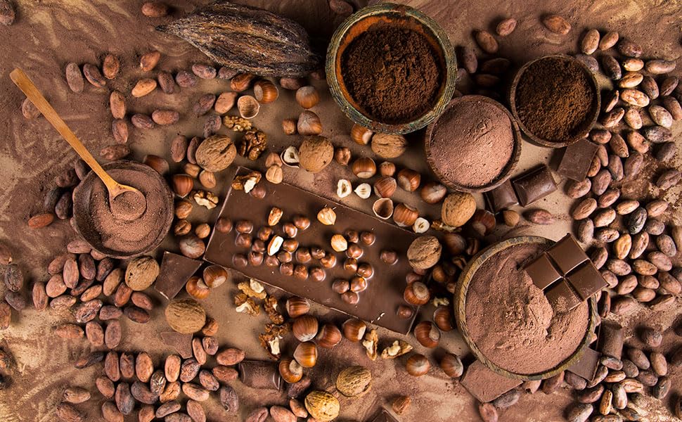 Image of Mr. Kool Cocoa Powder Ghana for Making Cakes, Cookies, Chocolate,Shakes, Smoothies, Frosting 300 Gm