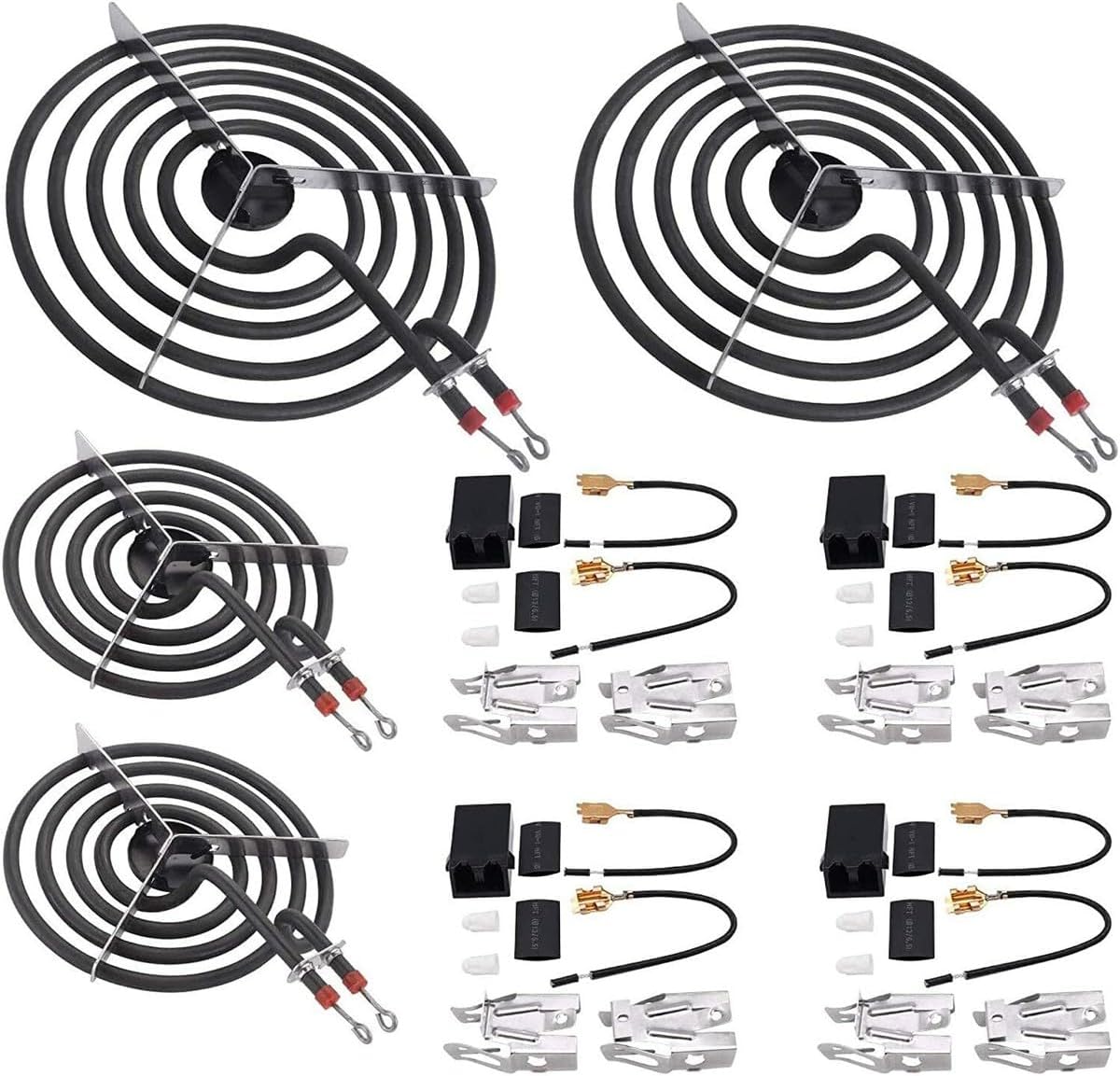 Replacement Part for MP21YA 8"(2) MP15YA 6" (2), 330031(4) Range Stove Cooktop Burner Element Universal Appliance Replacement Part Versatile Repair Durable Working