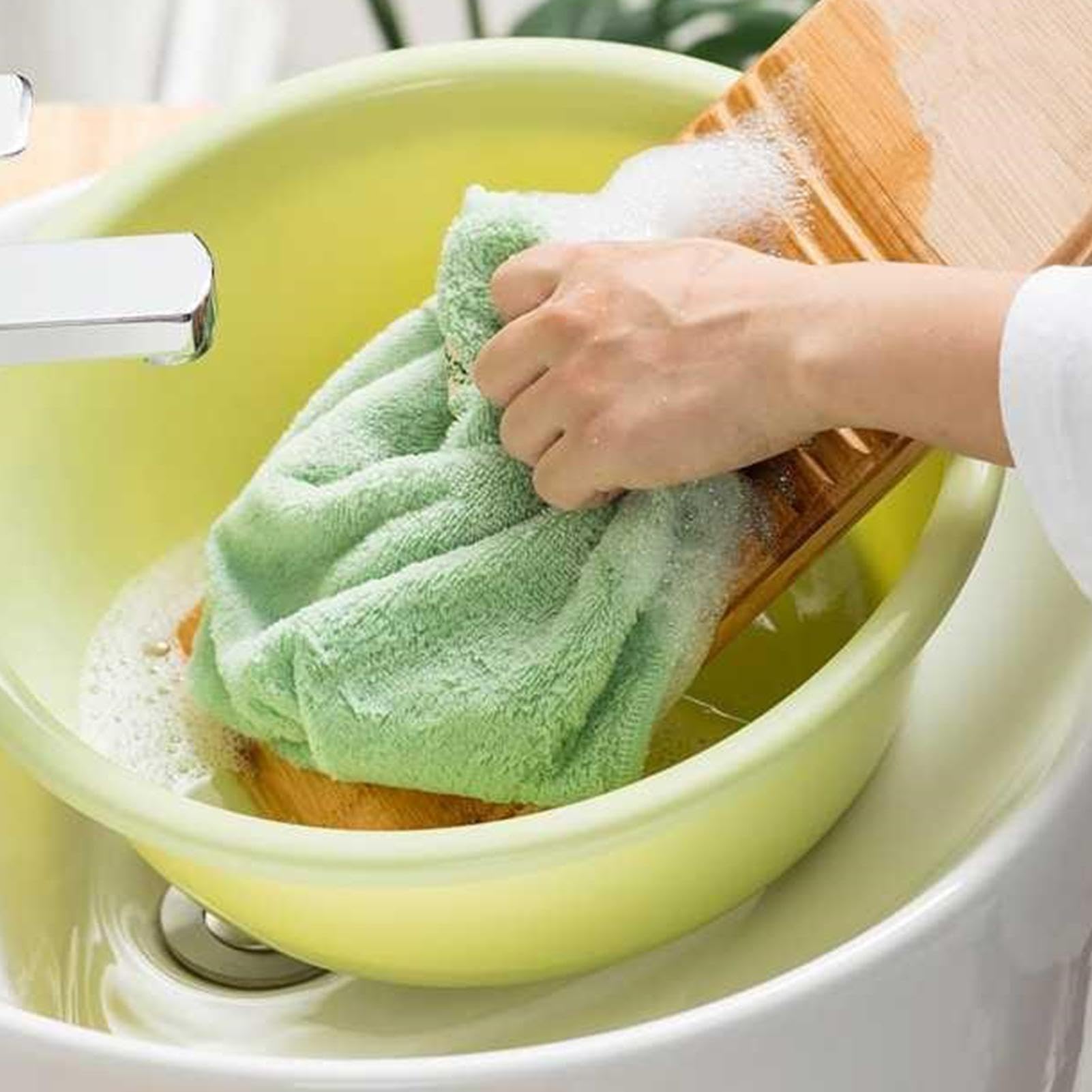 Tabla de Limpieza de lavandería, Herramientas para Lavar Ropa a Mano, Lavandería Lavandería, Tabla de Fregar pequeña, Lavadora de Ma con patrón Ondulado, Madera Natural, eficiente y