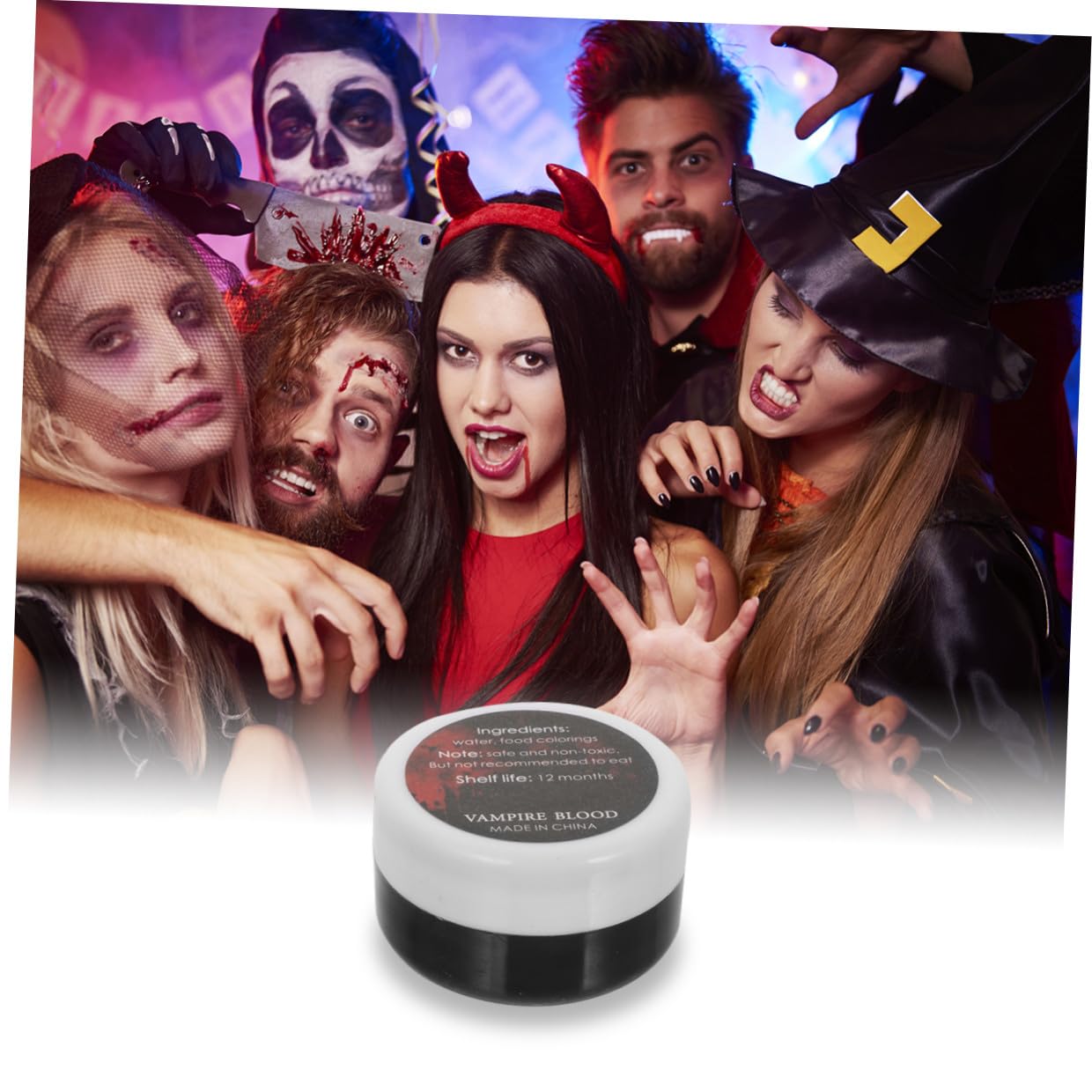 Unomor 4pcs Special Effects Wax Set for Halloween Fake Wound Scar Makeup Skin Wax with Sponge for Face Painting and Costume Makeup
