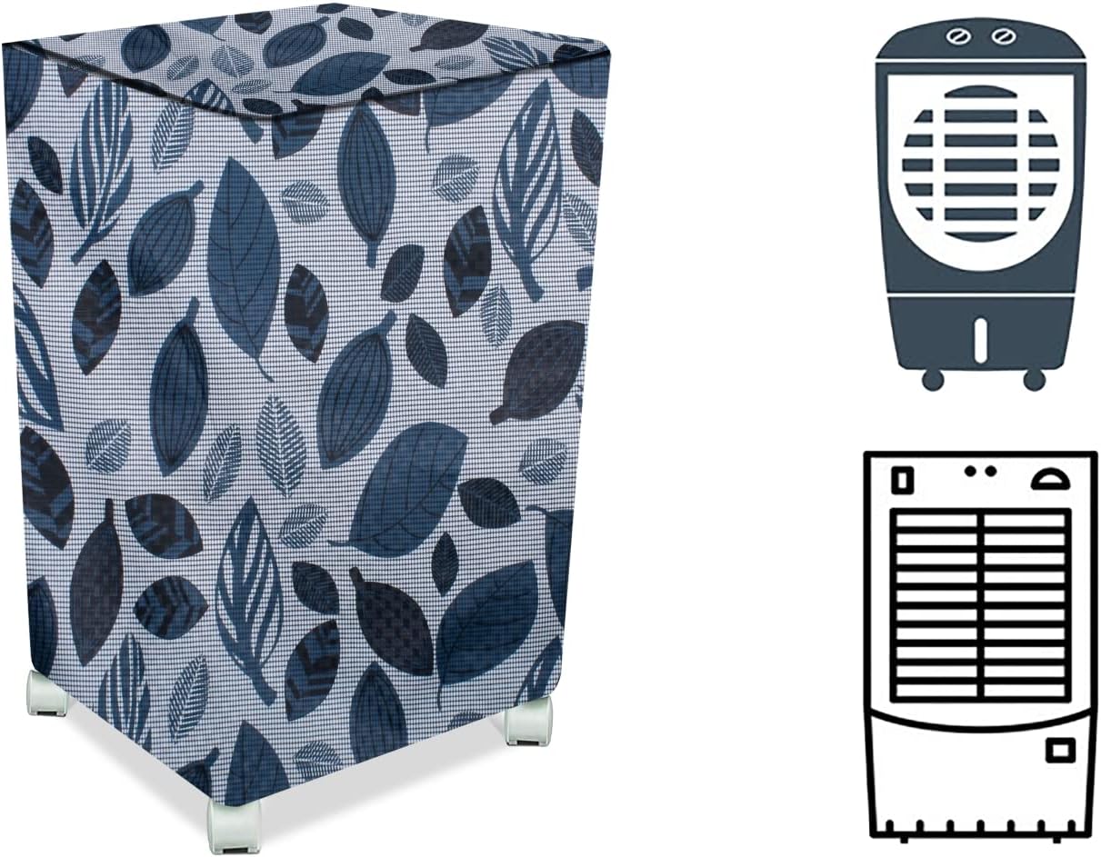 Stylista Cooler Cover Compatible for Bajaj DC 55 DLX 54 Liter Medium Tower Cooler Ditzy Pattern Grey Base