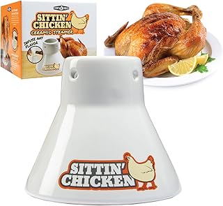 Cook's Choice Beer Can Roaster- Sittin' Chicken Marinade Barbecue Steamer- Infuse delicious BBQ flavor