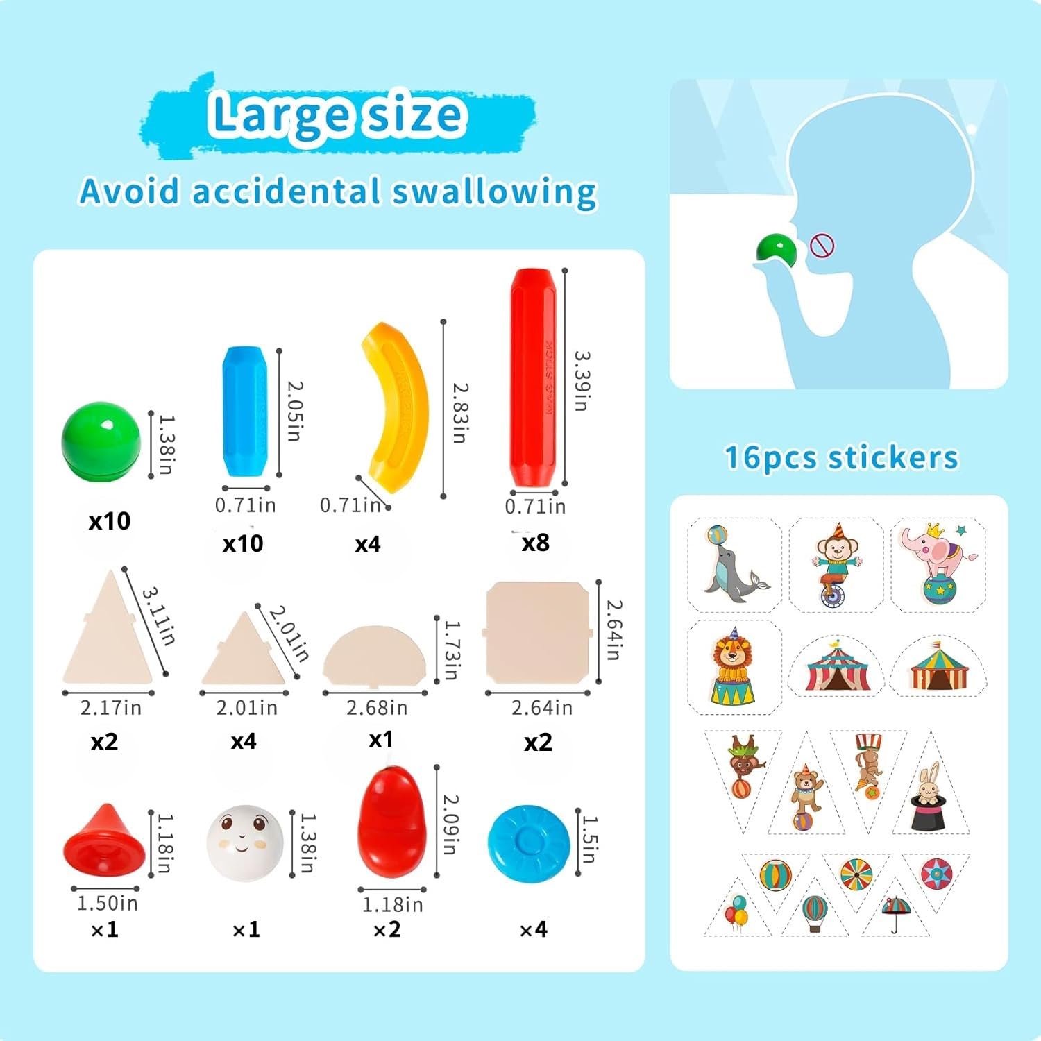 Magnetic building blocks - 48PCS educational learning, motricity and creative, Mobile or fixed magnetic construction - Image 3