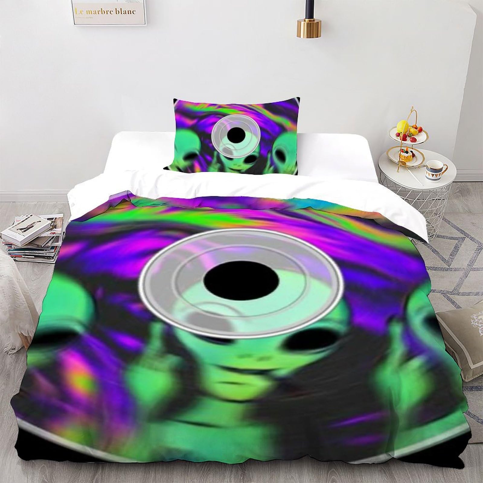 Housse de couette microfibre 135x200 les étrangers pour un lit d'enfant facile à laver