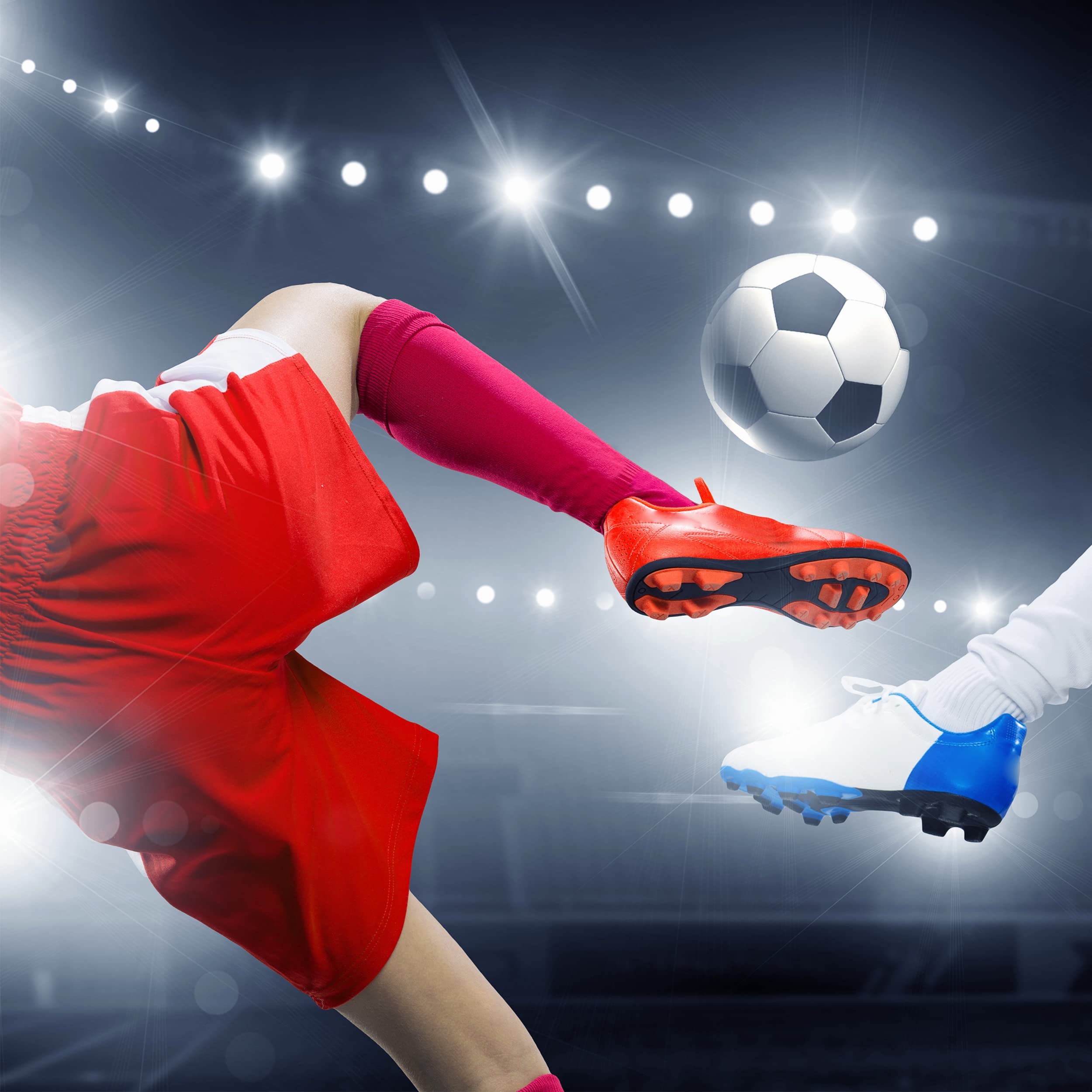 Fußballsocken für Herren, Jungen, sportliche Kompression, kniehoch, Fußballsocken, 2 Paar, Rosa, 2 Rosa, Einheitsgröße