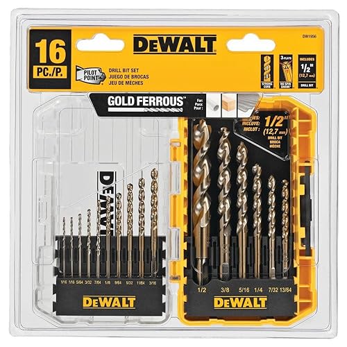 Miniatura 4 de DEWALT - DEW-DW1956 Drill Bit Set with Pilot Point, 16-Piece (DW1956)