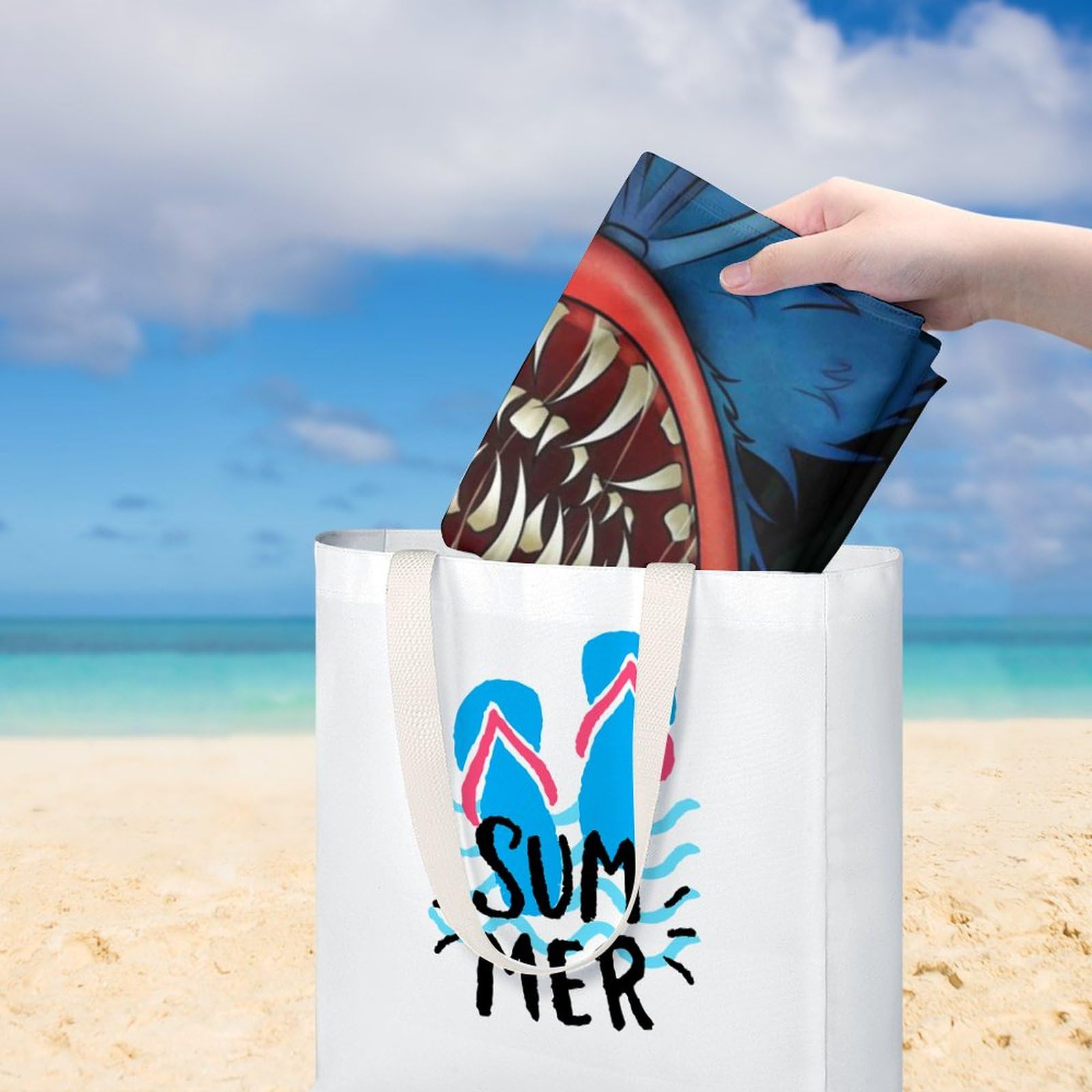 Amazon.co.jp: バスタオル ハギー ワ ギー イラスト アニメ ビーチ