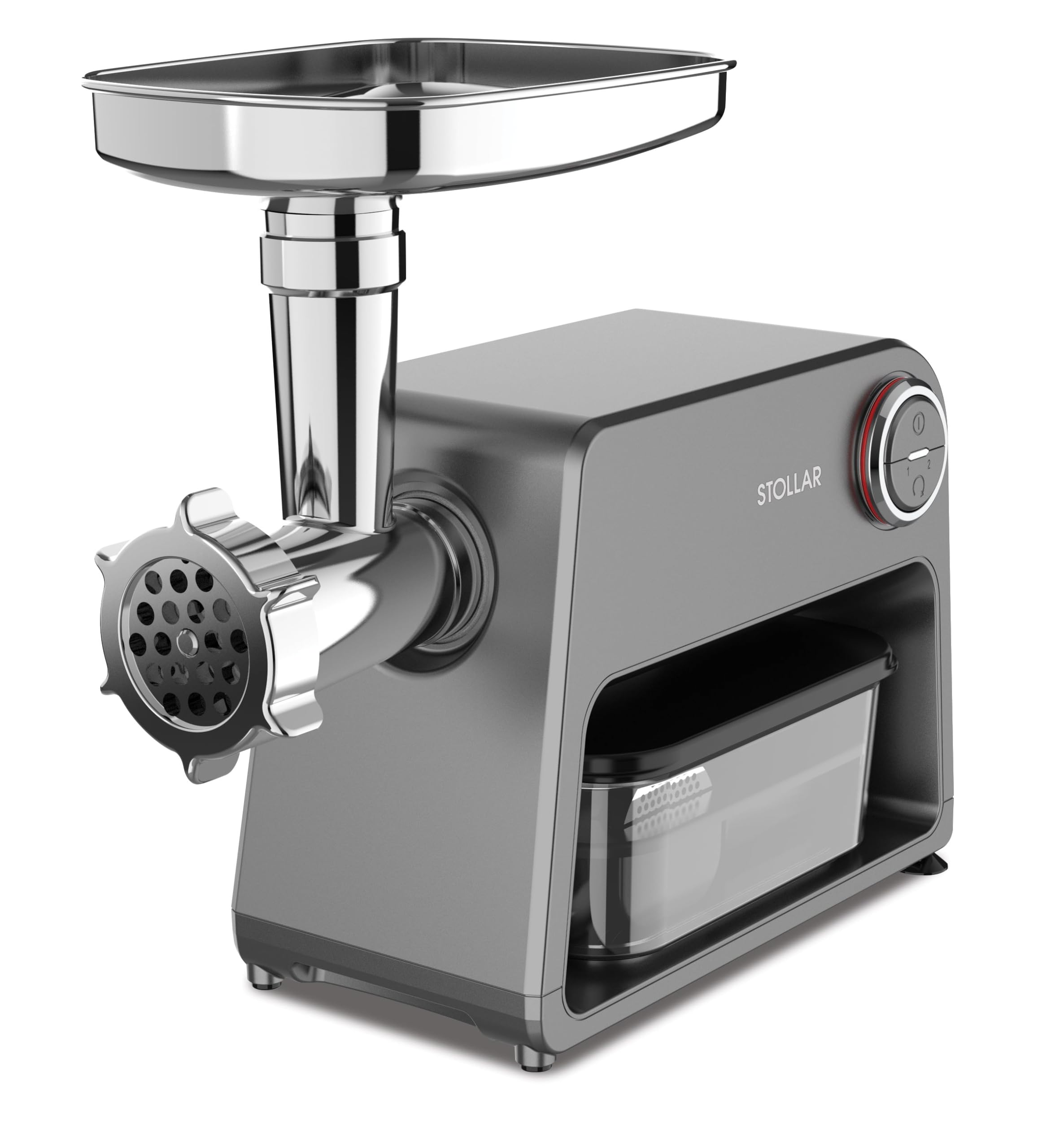 Stollar BMG820 maszynka do mielenia mięsa, silnik 3000 W, 3 opcje mielenia, 2 prędkości, funkcja cofania, akcesoria do kiełbasek i kebabów