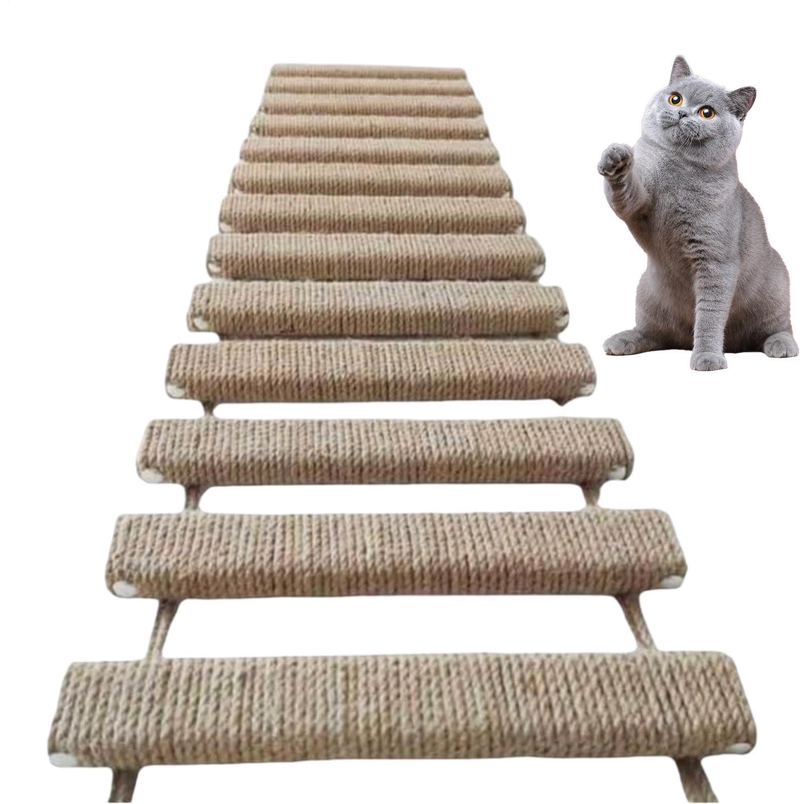 Gatti – Wandregale 100 cm Zum Klettern | 100 X 25 cm Großes Katzenzubehör Aus Holz Und Seil, Unterstützung Für Ältere Katzen Mit Erhöhtem Weg, Spielbewegungsplattform, Für Die Wohnung