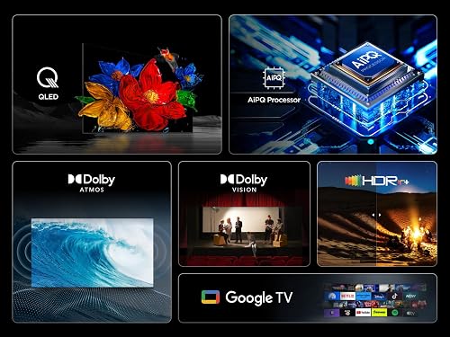 TCL 50T69C 50" QLED, Direct LED TV, 4K HDR, Smart TV Powered by Google TV (Dolby Vision & Atmos, Game Master, Motion Clarity, Compatible with Google Assistant & Alexa) - 4