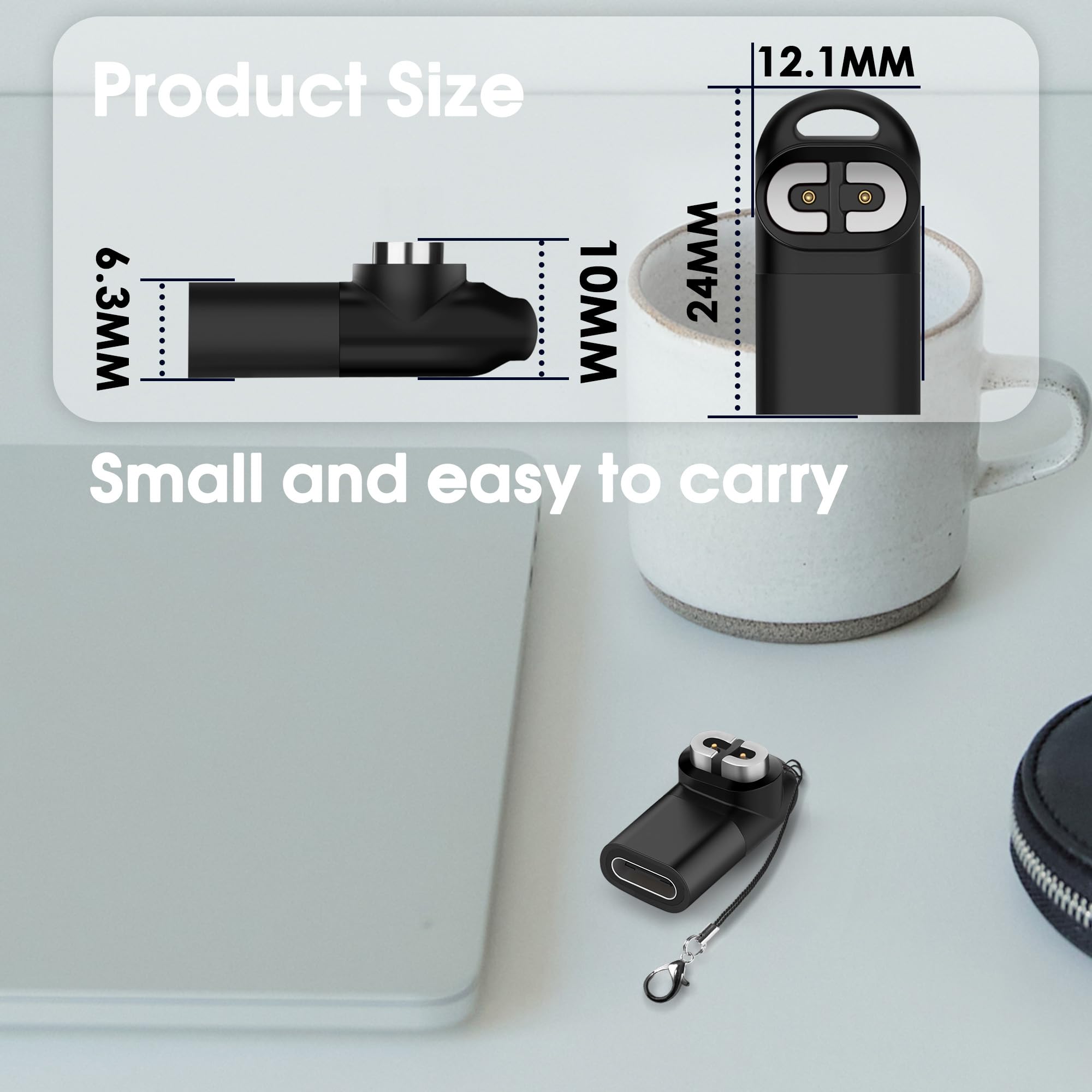 Openrun Pro 2 NEWZEROL 2 Piu00e8ces D'adaptateur De Charge USB C Compatible Pour AfterShokz Aeropex/Shokz OpenRun Mini/OpenRun/OpenRun Pro/OpenComm, [avec Cordon Ecouteur Shokz