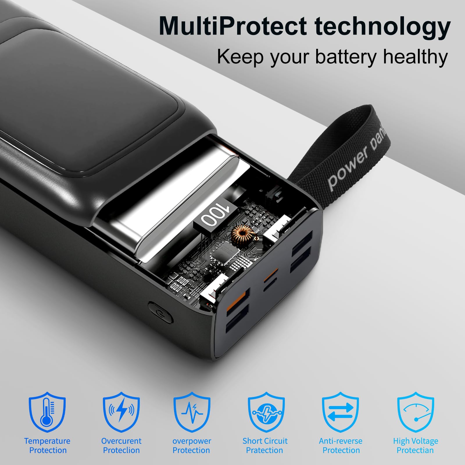 50000 Ah Power Bank Batteria Esterna: 22,5 W Fast Charging Power Bank – Batteria Esterna Con - Foto 4