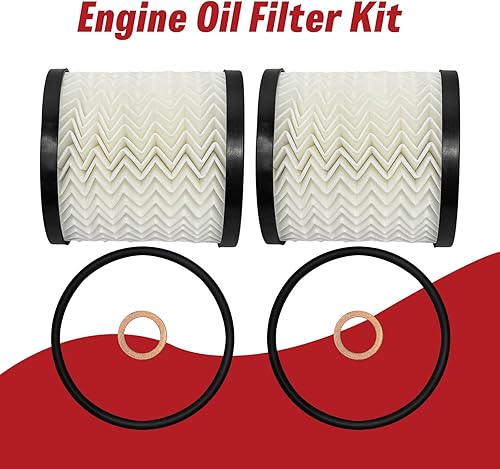 Miniatura 8 de Kit de filtro de aceite de motor de 2 piezas reemplazar 11427622446 compatible con Mini Cooper Clubman Countryman Paceman Hardtop Cabrio Coupe