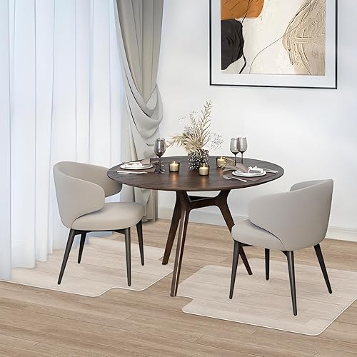Miniatura 6 de Tapete para silla de oficina para suelos de madera dura, 36 x 47 pulgadas, protector de piso resistente, fácil de limpiar