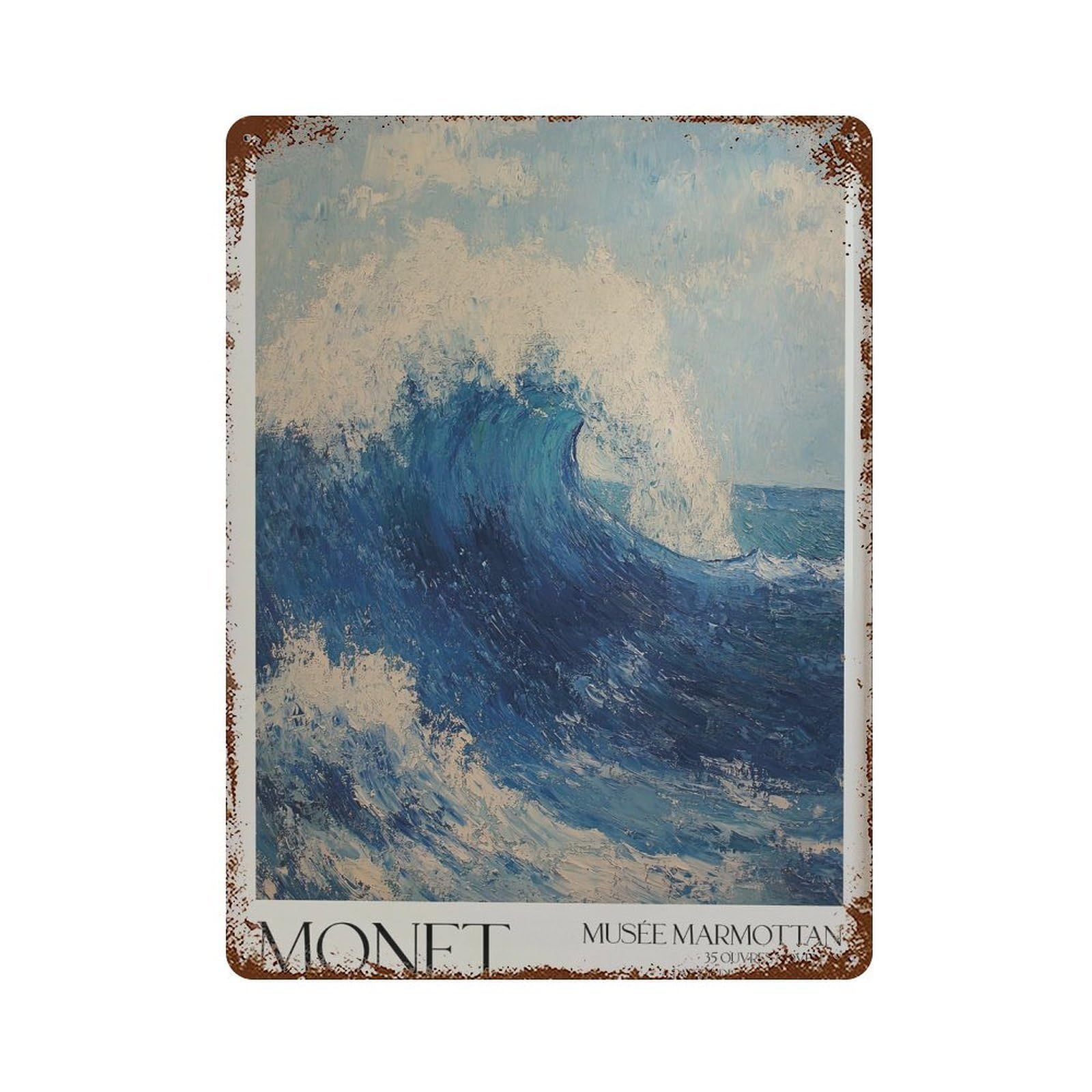xiaoxiaoshen Monet Exhibition Claude Home Decor. Floral4 Wall Decor Art Metal Tin Poster Modern Home Decor Art Home Bar Shop Decorations Vintage Sign 40x30cm
