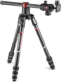 Manfrotto Befree GT XPRO Carbon Tripod - 496 Centre Ball Head - M-lock system - 90 degree column - 200PL-PRO plate - for DSLRs and CSC with long lenses - macro photography - MKBFRC4GTXP-BH