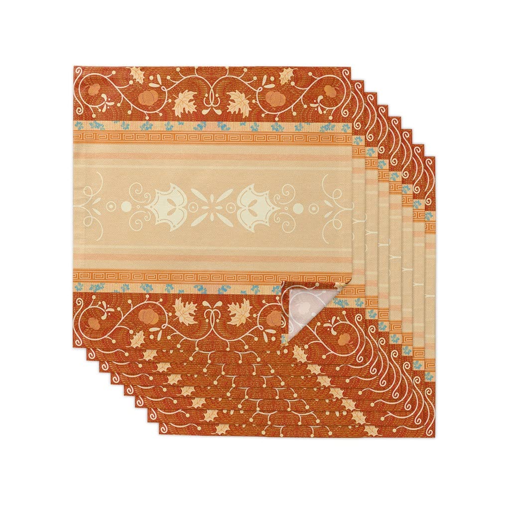 MOBYGKFY Boho Ethnic Maple Leaf Cloth Napkins Set Birthday Banquet Wedding Decor Restaurant Supplies Table