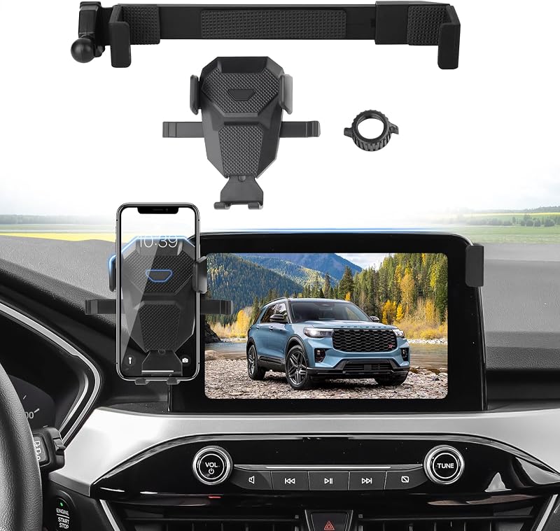 Sunsdrew Car Phone Holder for Ford Escape 2020-2026 Accessories 8" Screen | Cell Phone Mount Clip Compatible with iPhone, GPS Navigation Bracket Cradle Stand