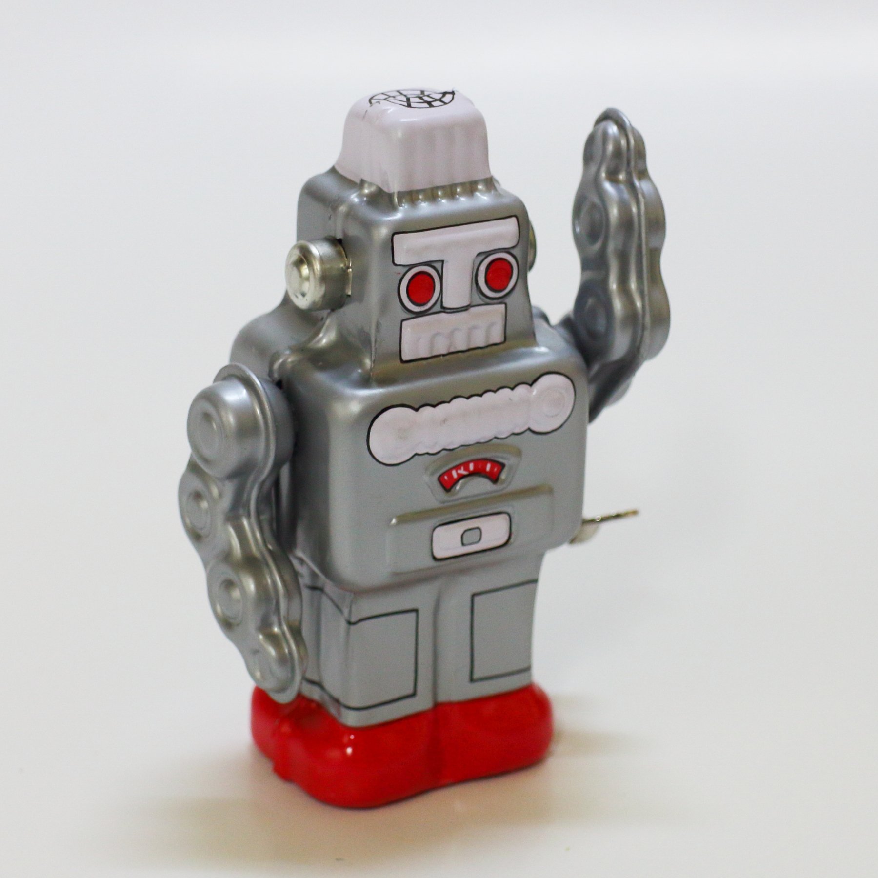 Amazon.co.jp: ぶりきのおもちゃ ゼンマイロボット シルバー : おもちゃ