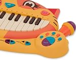B. toys Meowsic Interactive Cat Piano with Microphone Recording, Musical | Toy piano with retractable microphone, 20 familiar songs, 7 kitty tunes, sounds, rhythms, lyric book, Musical, 2+ Years