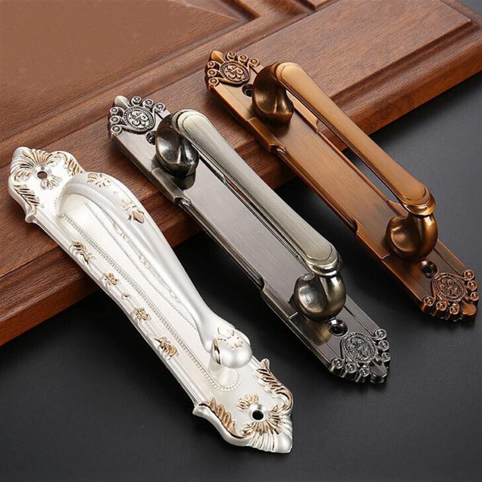 Poignées de porte en bois blanc alliage de zinc solide bouton meuble armoire rétro FIDEMM