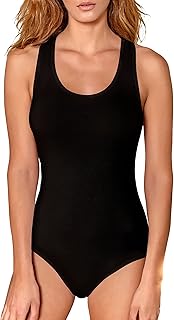 Vedats Womens Racerback Tank Top Vest Bodysuit Leotard Bodysuit Vest Top Black White S M L XL