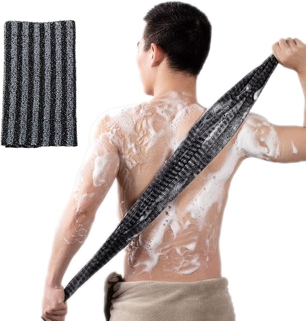 Extra Long Exfoliating Back Scrubber, 39.37x9.84 in Magic Body Back Scrubber For Shower, Back Washer for Shower,Bath Wash Cloth Washcloth to Body Cleaning & Massage